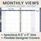 bloom daily planners 2026-2027 Academic Planner, 13 Month Soft Cover Monthly & Weekly, 8.5" x 11", Stickers Included, Midnight Sky